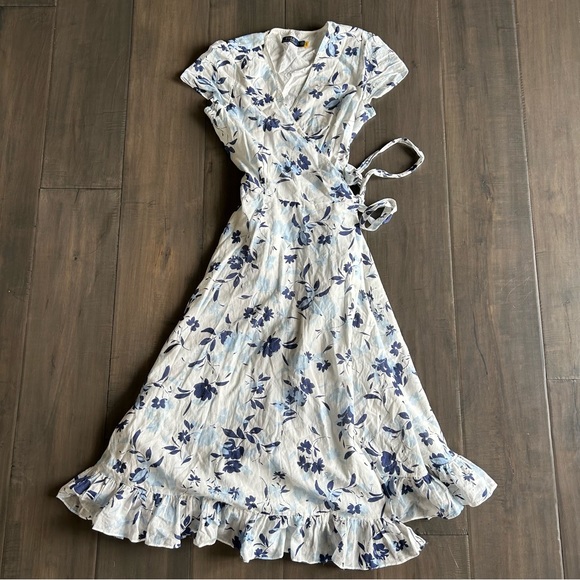 Polo Ralph Lauren Floral-Print Cotton Wrap Dress - Picture 4 of 6